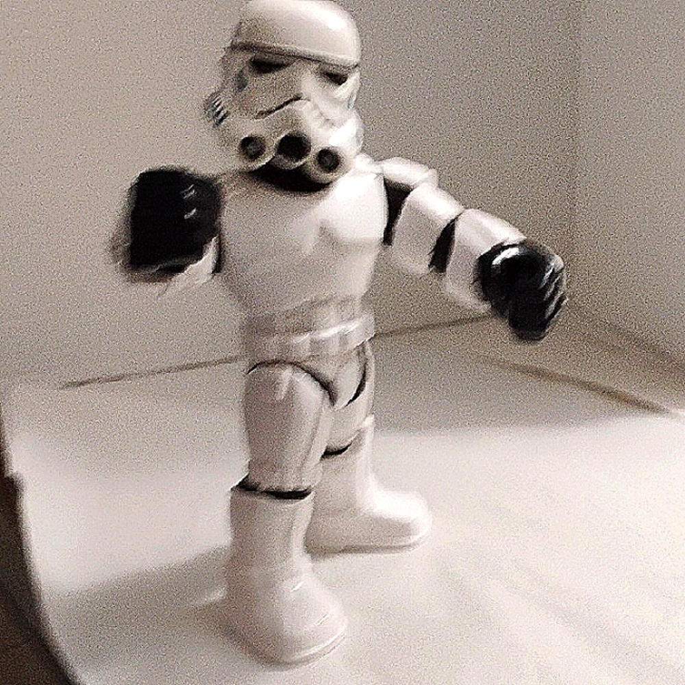 LFL Star Wars White and Black Stormtrooper Action Figure Hasbro 10" Pre Owned